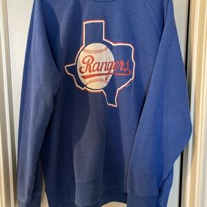 Vintage HOMAGE Blue Texas Rangers Crewneck Sweater. Logo from 1980’s.